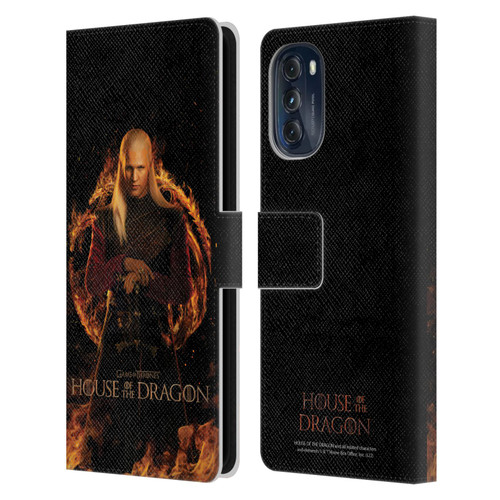 House Of The Dragon: Television Series Key Art Daemon Leather Book Wallet Case Cover For Motorola Moto G (2022)
