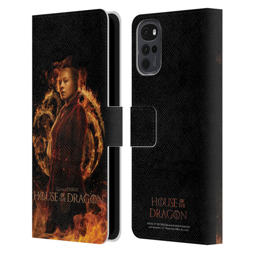 House Of The Dragon: Television Series Key Art Rhaenyra Leather Book Wallet Case Cover For Motorola Moto G22