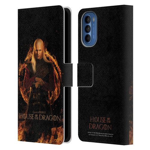 House Of The Dragon: Television Series Key Art Daemon Leather Book Wallet Case Cover For Motorola Moto G41