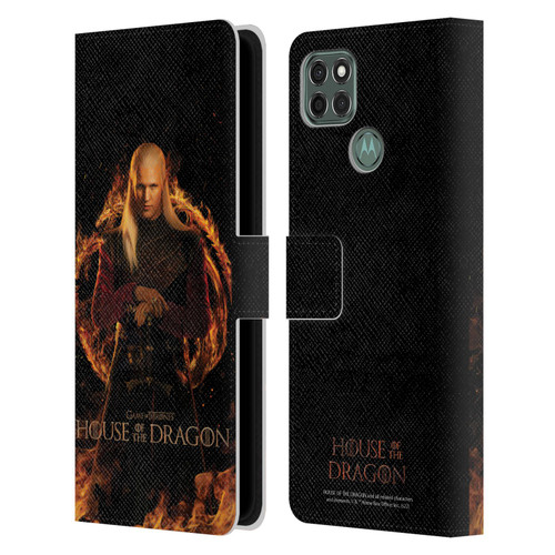 House Of The Dragon: Television Series Key Art Daemon Leather Book Wallet Case Cover For Motorola Moto G9 Power
