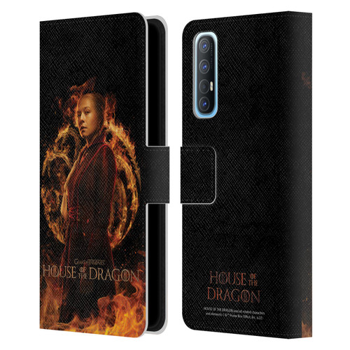 House Of The Dragon: Television Series Key Art Rhaenyra Leather Book Wallet Case Cover For OPPO Find X2 Neo 5G