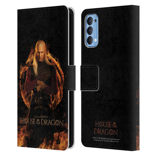 House Of The Dragon: Television Series Key Art Daemon Leather Book Wallet Case Cover For OPPO Reno 4 5G