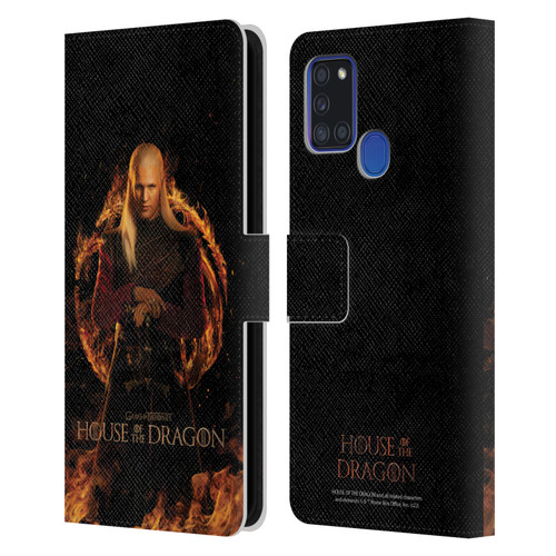 House Of The Dragon: Television Series Key Art Daemon Leather Book Wallet Case Cover For Samsung Galaxy A21s (2020)