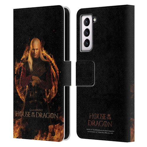 House Of The Dragon: Television Series Key Art Daemon Leather Book Wallet Case Cover For Samsung Galaxy S21 FE 5G