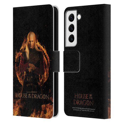 House Of The Dragon: Television Series Key Art Daemon Leather Book Wallet Case Cover For Samsung Galaxy S22 5G
