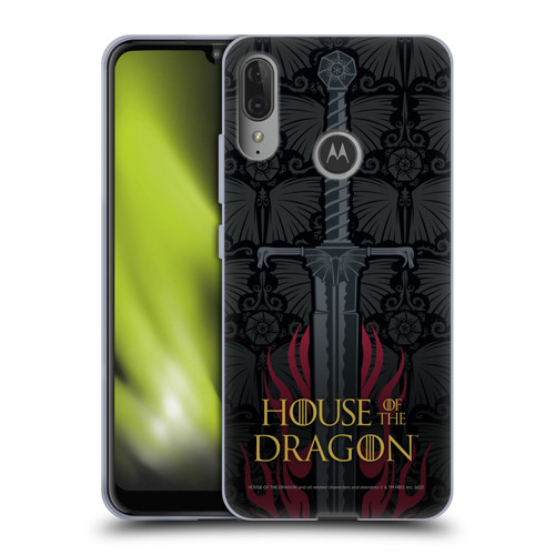 House Of The Dragon: Television Series Graphics Sword Soft Gel Case for Motorola Moto E6 Plus