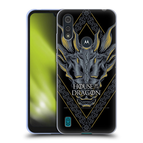 House Of The Dragon: Television Series Graphics Dragon Head Soft Gel Case for Motorola Moto E6s (2020)