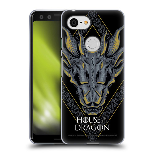 House Of The Dragon: Television Series Graphics Dragon Head Soft Gel Case for Google Pixel 3