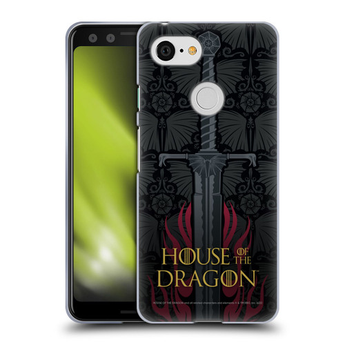 House Of The Dragon: Television Series Graphics Sword Soft Gel Case for Google Pixel 3