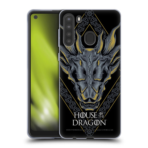 House Of The Dragon: Television Series Graphics Dragon Head Soft Gel Case for Samsung Galaxy A21 (2020)