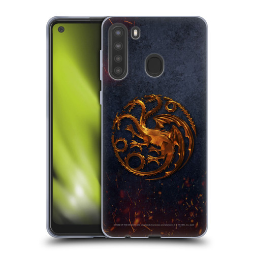 House Of The Dragon: Television Series Graphics Targaryen Emblem Soft Gel Case for Samsung Galaxy A21 (2020)