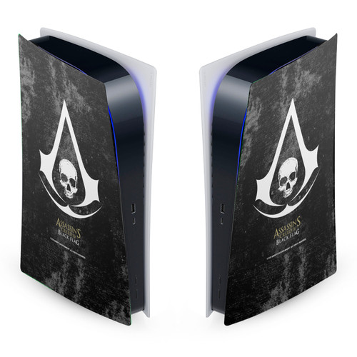 Assassin's Creed Black Flag Logos Grunge Vinyl Sticker Skin Decal Cover for Sony PS5 Digital Edition Console