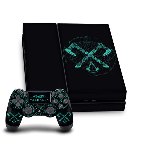 Assassin's Creed Valhalla Key Art Dual Axes Vinyl Sticker Skin Decal Cover for Sony PS4 Console & Controller