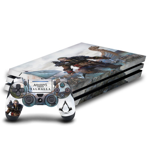 Assassin's Creed Valhalla Key Art Male Eivor 2 Vinyl Sticker Skin Decal Cover for Sony PS4 Pro Bundle