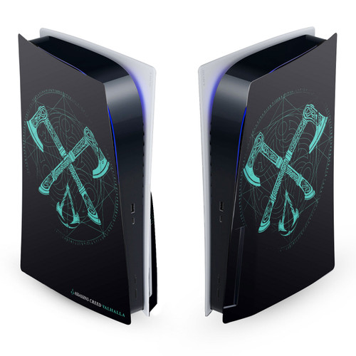 Assassin's Creed Valhalla Key Art Dual Axes Vinyl Sticker Skin Decal Cover for Sony PS5 Disc Edition Console