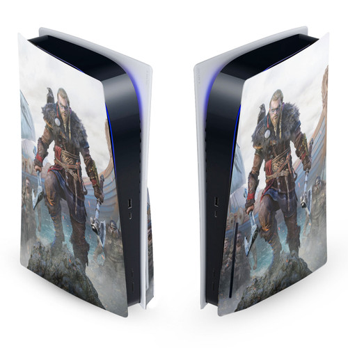 Assassin's Creed Valhalla Key Art Male Eivor 2 Vinyl Sticker Skin Decal Cover for Sony PS5 Disc Edition Console