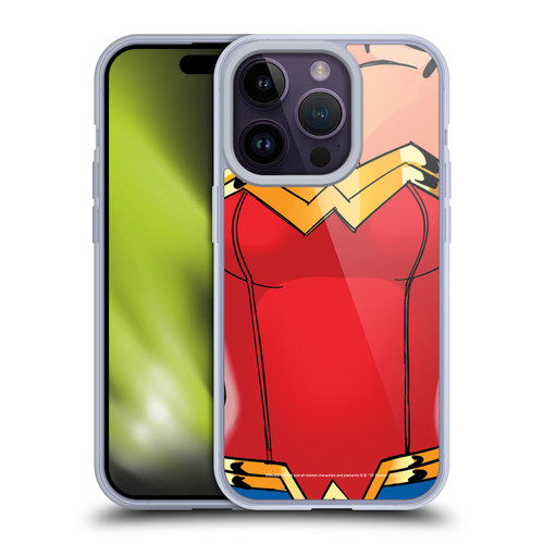 Wonder Woman DC Comics Logos Costume Soft Gel Case for Apple iPhone 14 Pro