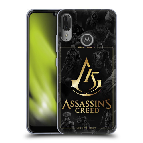 Assassin's Creed 15th Anniversary Graphics Crest Key Art Soft Gel Case for Motorola Moto E6 Plus