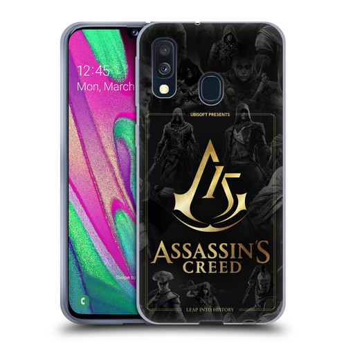 Assassin's Creed 15th Anniversary Graphics Crest Key Art Soft Gel Case for Samsung Galaxy A40 (2019)