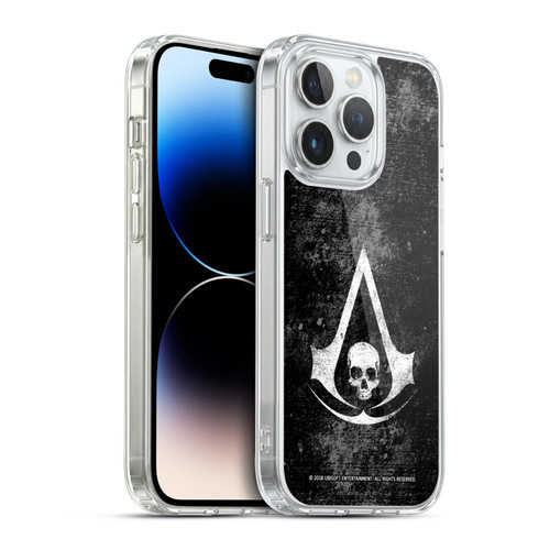Assassin's Creed Black Flag Logos Grunge Soft Gel Case for Apple iPhone 14 Pro & MagSafe