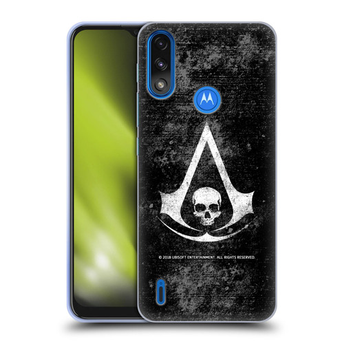 Assassin's Creed Black Flag Logos Grunge Soft Gel Case for Motorola Moto E7 Power / Moto E7i Power
