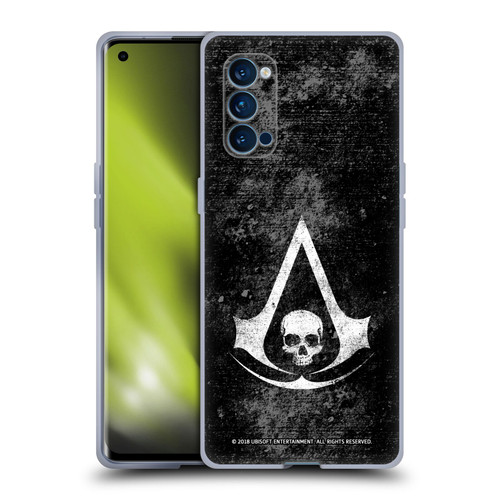 Assassin's Creed Black Flag Logos Grunge Soft Gel Case for OPPO Reno 4 Pro 5G