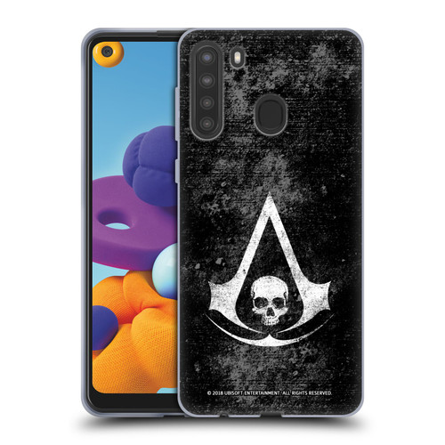 Assassin's Creed Black Flag Logos Grunge Soft Gel Case for Samsung Galaxy A21 (2020)