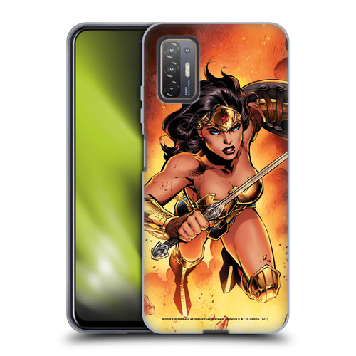 Wonder Woman DC Comics Comic Book Cover Justice League #4 2018 Soft Gel Case for HTC Desire 21 Pro 5G