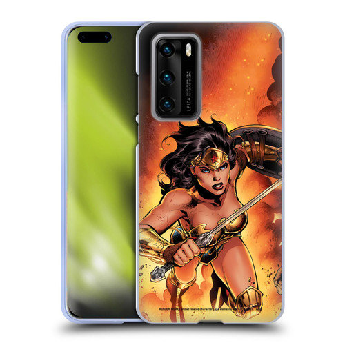 Wonder Woman DC Comics Comic Book Cover Justice League #4 2018 Soft Gel Case for Huawei P40 5G