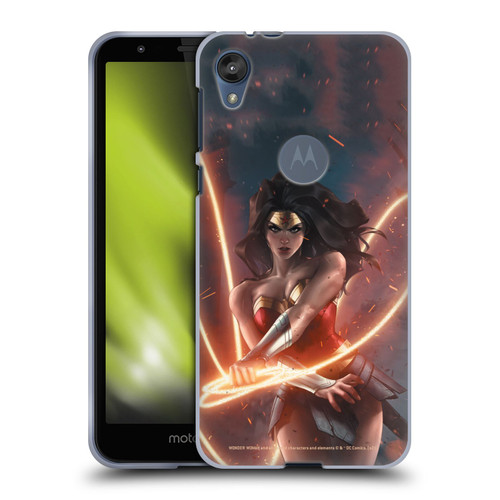 Wonder Woman DC Comics Comic Book Cover Dark Nights Death Metal #1 Soft Gel Case for Motorola Moto E6