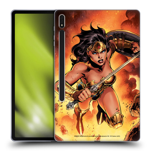 Wonder Woman DC Comics Comic Book Cover Justice League #4 2018 Soft Gel Case for Samsung Galaxy Tab S8 Plus