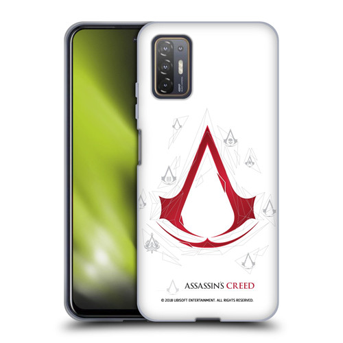 Assassin's Creed Legacy Logo Geometric White Soft Gel Case for HTC Desire 21 Pro 5G