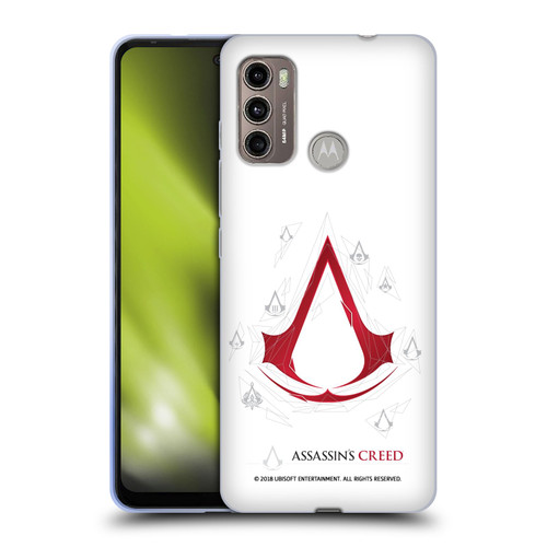 Assassin's Creed Legacy Logo Geometric White Soft Gel Case for Motorola Moto G60 / Moto G40 Fusion
