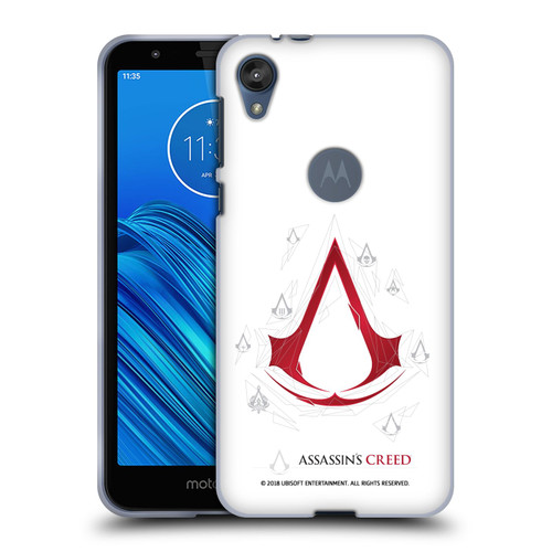 Assassin's Creed Legacy Logo Geometric White Soft Gel Case for Motorola Moto E6