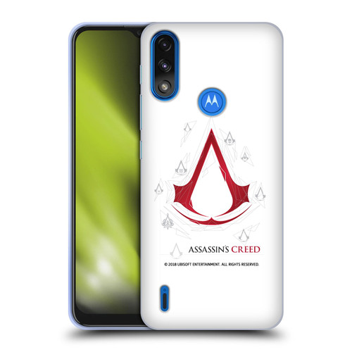 Assassin's Creed Legacy Logo Geometric White Soft Gel Case for Motorola Moto E7 Power / Moto E7i Power