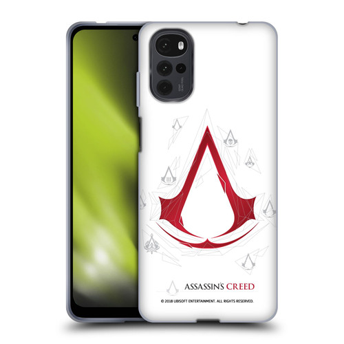 Assassin's Creed Legacy Logo Geometric White Soft Gel Case for Motorola Moto G22