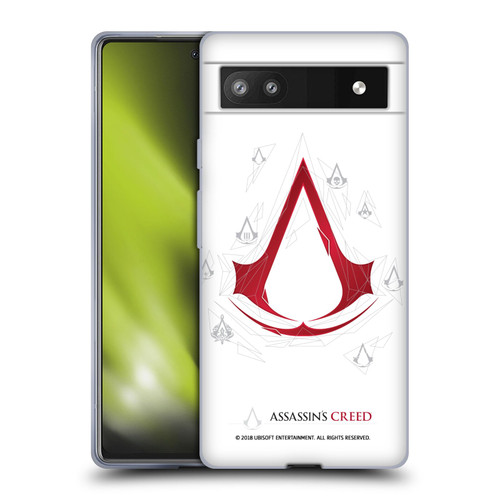 Assassin's Creed Legacy Logo Geometric White Soft Gel Case for Google Pixel 6a