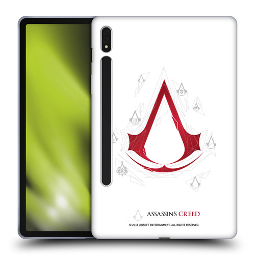 Assassin's Creed Legacy Logo Geometric White Soft Gel Case for Samsung Galaxy Tab S8