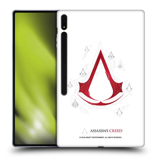 Assassin's Creed Legacy Logo Geometric White Soft Gel Case for Samsung Galaxy Tab S8 Ultra