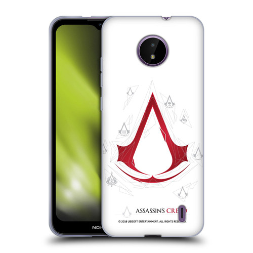 Assassin's Creed Legacy Logo Geometric White Soft Gel Case for Nokia C10 / C20