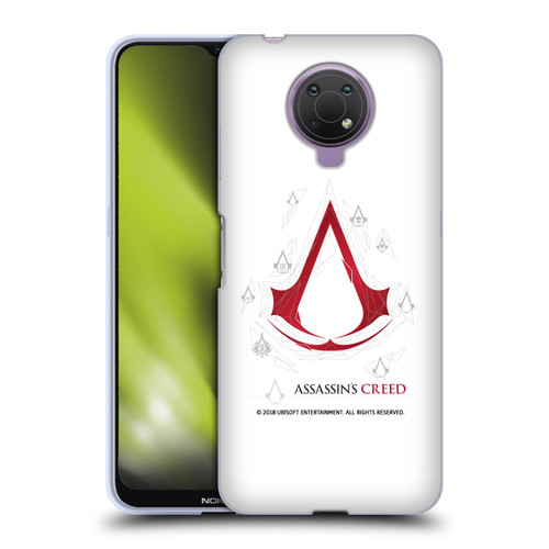 Assassin's Creed Legacy Logo Geometric White Soft Gel Case for Nokia G10