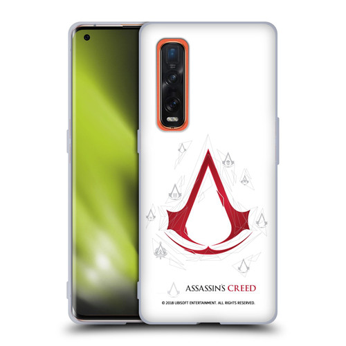 Assassin's Creed Legacy Logo Geometric White Soft Gel Case for OPPO Find X2 Pro 5G