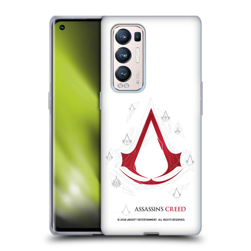 Assassin's Creed Legacy Logo Geometric White Soft Gel Case for OPPO Find X3 Neo / Reno5 Pro+ 5G