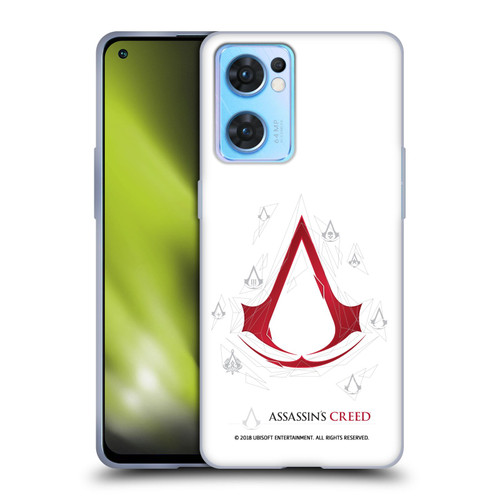 Assassin's Creed Legacy Logo Geometric White Soft Gel Case for OPPO Reno7 5G / Find X5 Lite