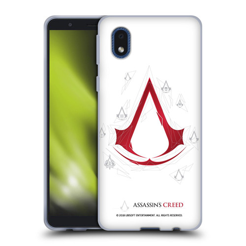 Assassin's Creed Legacy Logo Geometric White Soft Gel Case for Samsung Galaxy A01 Core (2020)