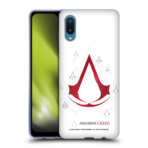 Assassin's Creed Legacy Logo Geometric White Soft Gel Case for Samsung Galaxy A02/M02 (2021)