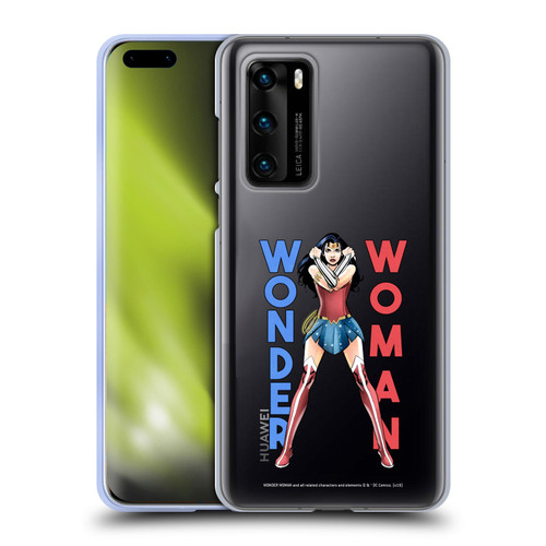 Wonder Woman DC Comics Character Art Stand 2 Soft Gel Case for Huawei P40 5G