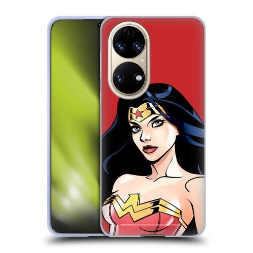Wonder Woman DC Comics Character Art Portrait Soft Gel Case for Huawei P50