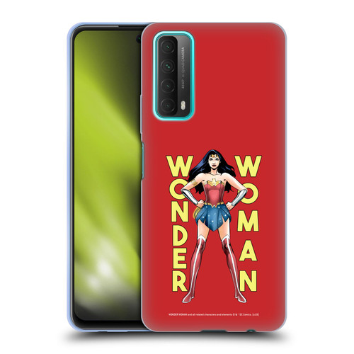 Wonder Woman DC Comics Character Art Stand Soft Gel Case for Huawei P Smart (2021)
