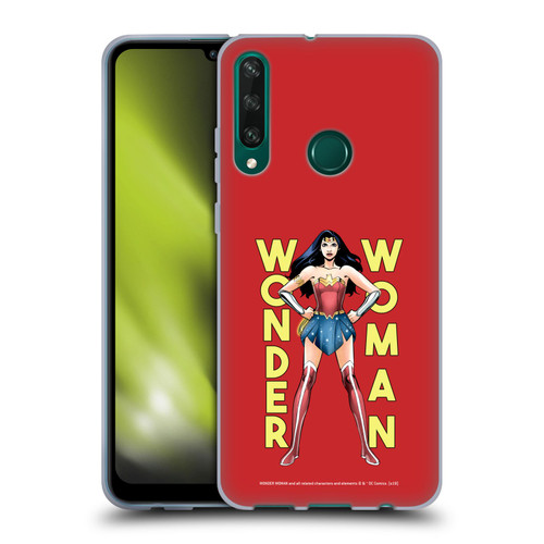 Wonder Woman DC Comics Character Art Stand Soft Gel Case for Huawei Y6p